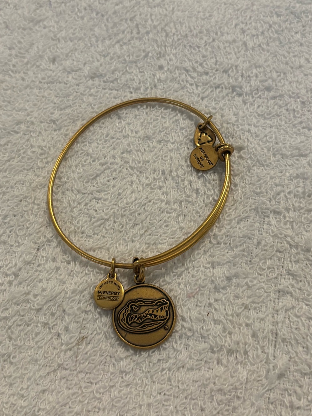 Alex And Ani Florida Gators Charm Bracelet Silvertone